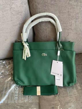 LACOSTE Concept Zip handbag Sling Bag 2-way NWT